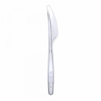 Нож пластиковый 18см  Кристалл ЭЛИТ ОРЕЛ (100 шт/уп)  прозрачный