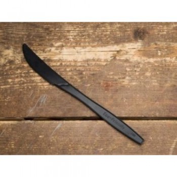 Нож биоразлагаемый из кукурузного крахмала 18 см (50 шт/уп) черный