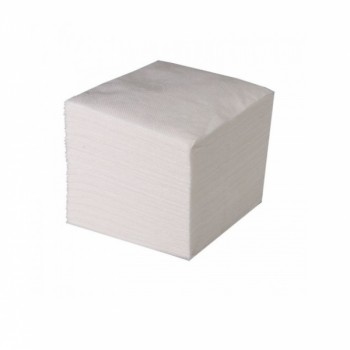 Бумажная салфетка 1-слойная 23х23 см, белая (100 шт в пачке)