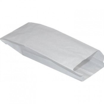 Бумажный пакет 205 х 40 х 90 мм универсальный, белый, для шаурмы, с плоским дном 